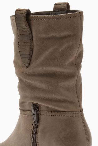 Slouch Wedge Boots